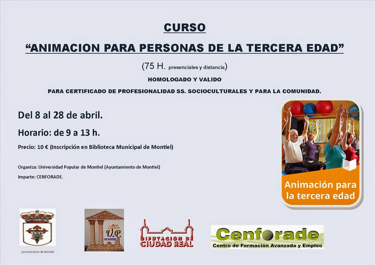CURSO ANIMADOR TERCERA EDAD